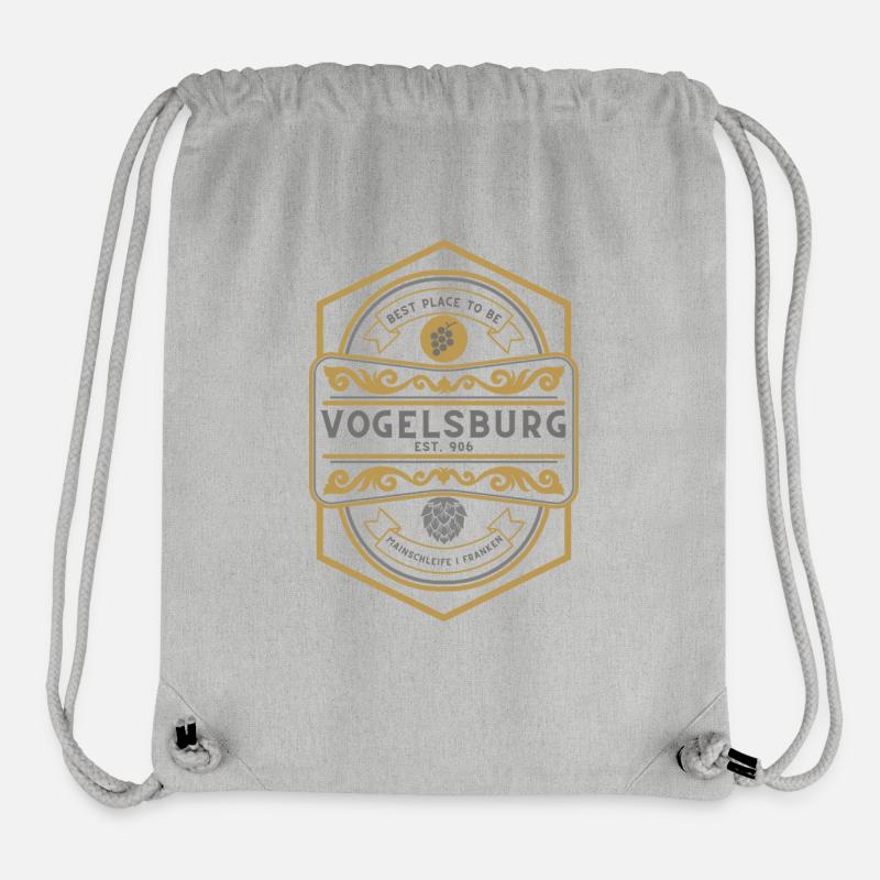 Vogelsburg Edel Logo - Stanley/Stella recycelter Gym Bag - Grau meliert
