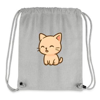 Cute Kitten Kawaii - Stanley/Stella Recycled Gym Bag - heather grey - Front