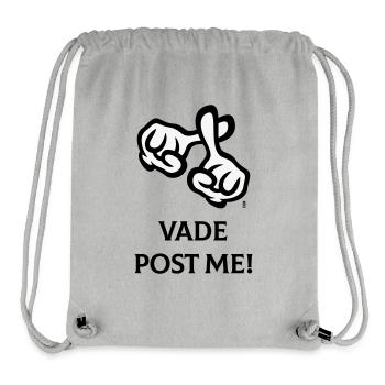 Vade Post Me! (Kreuz / Bibel / Religion / 2C) - Stanley/Stella recycelter Gym Bag - Grau meliert - Vorne