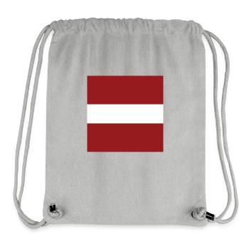 Latvia Flag, Latvian Pride Patriotic Gift - Stanley/Stella Recycled Gym Bag - heather grey - Front