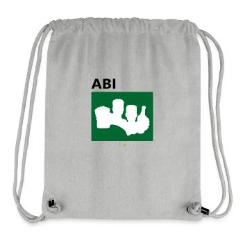 Bier Liga Logo ABI-Treff Jahr Blanko Grün 2 - Stanley/Stella recycelter Gym Bag - Grau meliert - Vorne