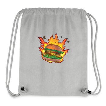 Burning Burger / Cheeseburger - Stanley/Stella recycelter Gym Bag - Grau meliert - Vorne