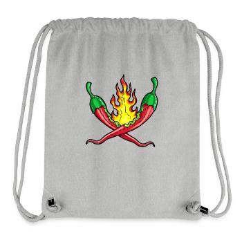 brennende chillis - Stanley/Stella recycelter Gym Bag - Grau meliert - Vorne