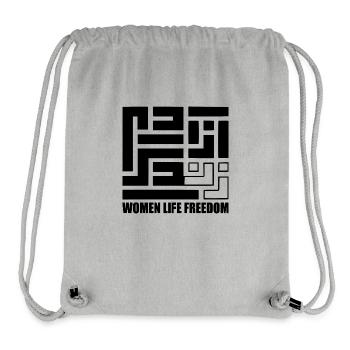 Women life freedom iran - Stanley/Stella recycelter Gym Bag - Grau meliert - Vorne