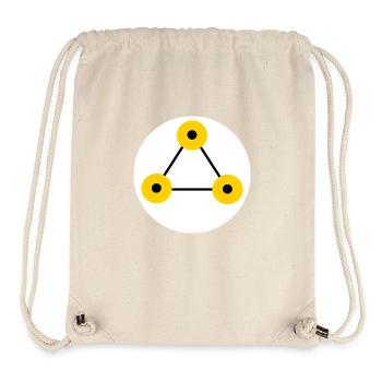 Dreieckiges Schild - Stanley/Stella recycelter Gym Bag - Naturweiß - Vorne