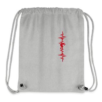 Eislaufen Herzschlag - Stanley/Stella recycelter Gym Bag - Grau meliert - Vorne
