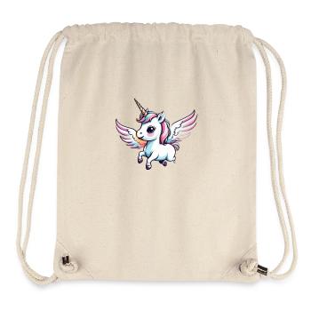 Licorne Unicorn Kawaii - Sac à cordon recyclé Stanley/Stella - blanc naturel - Devant