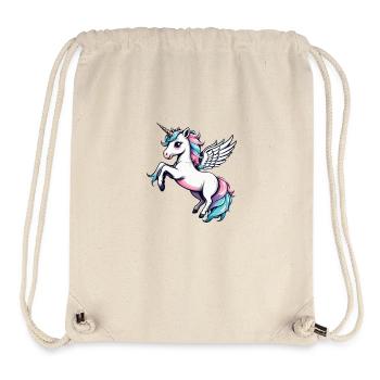 Licorne Unicorn Kawaii - Sac à cordon recyclé Stanley/Stella - blanc naturel - Devant