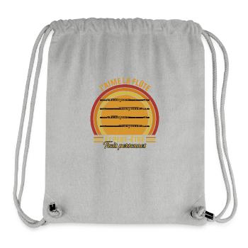 j'aime la flûte idée Cadeau flûtiste - Sac à cordon recyclé Stanley/Stella - gris chiné - Devant