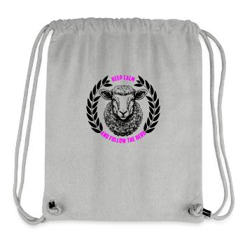 Sheep stay calm and follow the flock - Stanley/Stella Recycled Gym Bag - heather grey - Front