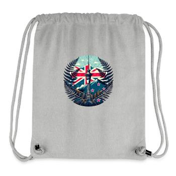 Neuseeland Aotearoa Kiwi 15 - Stanley/Stella recycelter Gym Bag - Grau meliert - Vorne