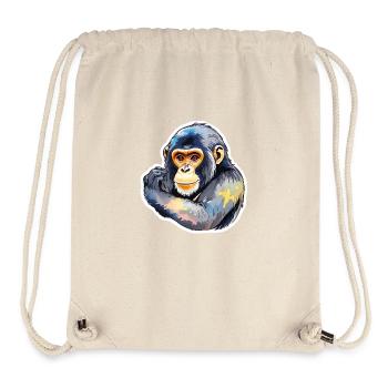 Monkey Watercolors - Stanley/Stella Recycled Gym Bag - natural - Front