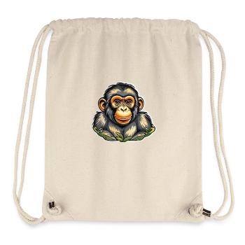 Monkey Watercolors - Stanley/Stella Recycled Gym Bag - natural - Front