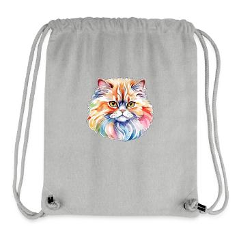 Persian Cat Watercolors - Stanley/Stella Recycled Gym Bag - heather grey - Front