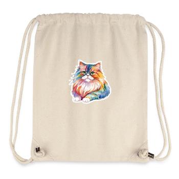 Persian Cat Watercolors - Stanley/Stella Recycled Gym Bag - natural - Front