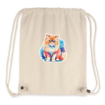 Persian Cat Watercolors - Stanley/Stella Recycled Gym Bag - natural - Front