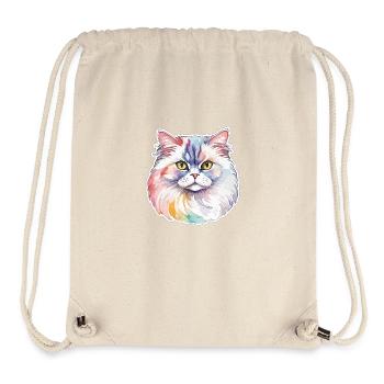 Persian Cat Watercolors - Stanley/Stella Recycled Gym Bag - natural - Front