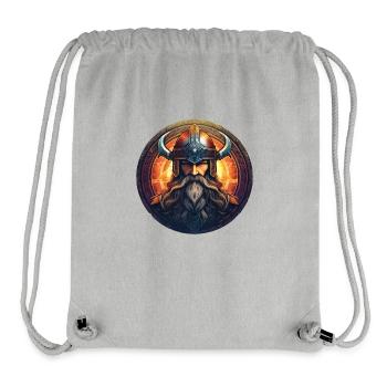 Viking Krieger mit Helm und Szenerie - Stanley/Stella recycelter Gym Bag - Grau meliert - Vorne