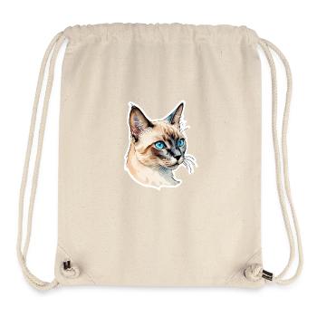 Siamkatze Wasserfarben - Stanley/Stella recycelter Gym Bag - Naturweiß - Vorne