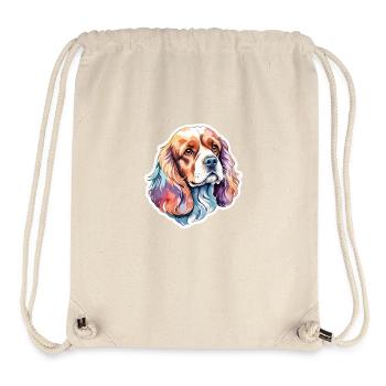 Cocker américain Épagneul Aquarelles - Sac à cordon recyclé Stanley/Stella - blanc naturel - Devant