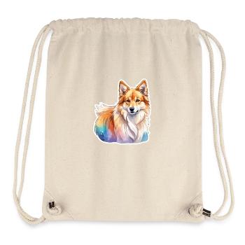 Islandhund Wasserfarben - Stanley/Stella recycelter Gym Bag - Naturweiß - Vorne