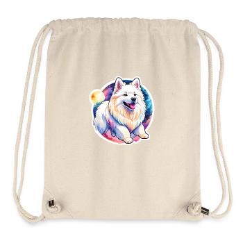 Samoyed Watercolors - Stanley/Stella Recycled Gym Bag - natural - Front