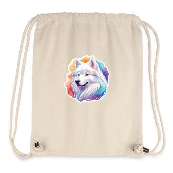 Samoyed watercolors - Stanley/Stella Recycled Gym Bag - natural - Front