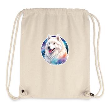 Samoyed Watercolors - Stanley/Stella Recycled Gym Bag - natural - Front