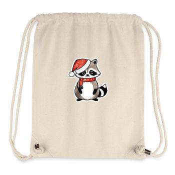 Raccoon Christmas Watercolors - Stanley/Stella Recycled Gym Bag - natural - Front