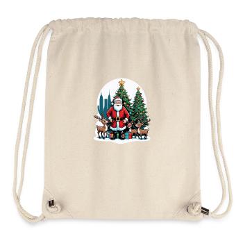 Weihnachtsmann Xmas Geschenke Weihnachten Rentiere - Stanley/Stella recycelter Gym Bag - Naturweiß - Vorne