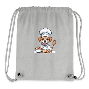 Dog Chef Dog Friends Cadeau Cookie Cookies - Sac à cordon recyclé Stanley/Stella - gris chiné - Devant
