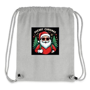 Weihnachtsmann Xmas Lustig Geschenke Weihnachten - Stanley/Stella recycelter Gym Bag - Grau meliert - Vorne