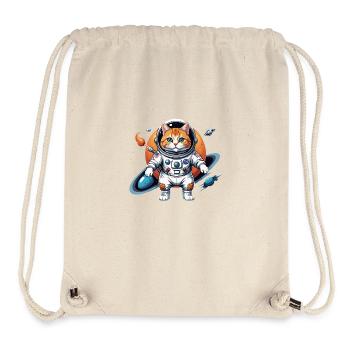 Cat Astronaut Space Cat Love Gift - Stanley/Stella Recycled Gym Bag - natural - Front
