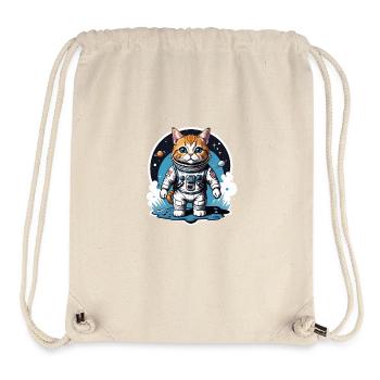 Cat Astronaut Space Cat Love Gift - Stanley/Stella Recycled Gym Bag - natural - Front