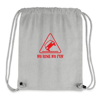 Pas de risque pas de plaisir drôle cadeau tuning voiture - Sac à cordon recyclé Stanley/Stella - gris chiné - Devant