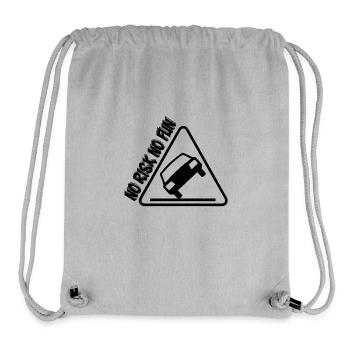 Pas de risque pas de plaisir drôle cadeau tuning voiture - Sac à cordon recyclé Stanley/Stella - gris chiné - Devant