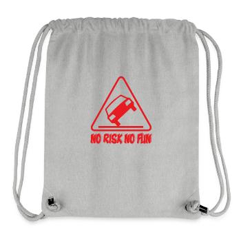 Pas de risque pas de plaisir drôle cadeau tuning voiture - Sac à cordon recyclé Stanley/Stella - gris chiné - Devant