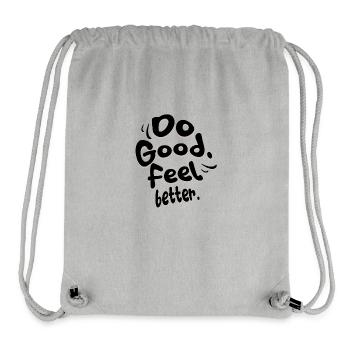 Do Good. Feel Better. - Stanley/Stella Recycled Gym Bag - heather grey - Front