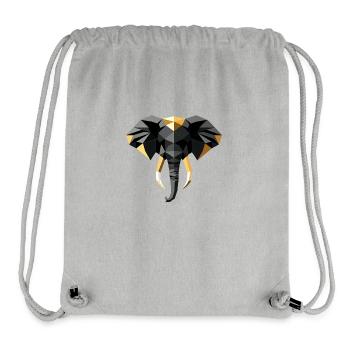 Elephant Low Poly Design - Stanley/Stella Recycled Gym Bag - heather grey - Front