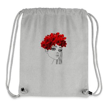 Eleganter roter Rosenkranz - Stanley/Stella recycelter Gym Bag - Grau meliert - Vorne
