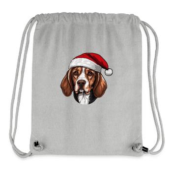 Beagle Hund Kopf Weihnachten Christmas - Stanley/Stella recycelter Gym Bag - Grau meliert - Vorne