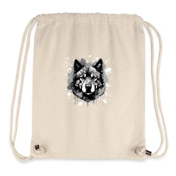 Akita Dog Head - Stanley/Stella Recycled Gym Bag - natural - Front