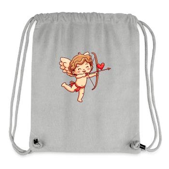Ange de la Saint-Valentin en amour Cupidon - Sac à cordon recyclé Stanley/Stella - gris chiné - Devant