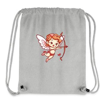 Ange de la Saint-Valentin en amour Cupidon - Sac à cordon recyclé Stanley/Stella - gris chiné - Devant