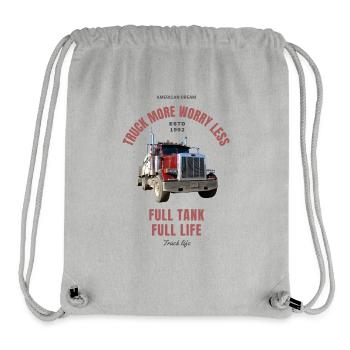 Truck more worry less Design - Stanley/Stella recycelter Gym Bag - Grau meliert - Vorne