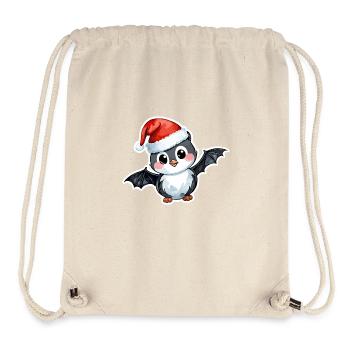 Noël de chauve-souris - Sac à cordon recyclé Stanley/Stella - blanc naturel - Devant