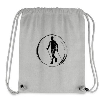 Nordic Walking Man - Stanley/Stella Recycled Gym Bag - heather grey - Front