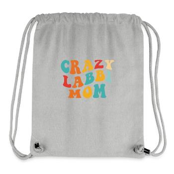Crazy Labbi Mom - Gift for Mom - Stanley/Stella Recycled Gym Bag - heather grey - Front