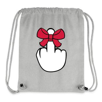 wichser mittelfinger zeigen beleidigen fick dich f - Stanley/Stella recycelter Gym Bag - Grau meliert - Vorne