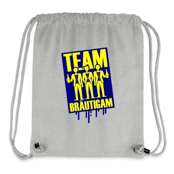 Team Bräutigam Polterhochzeit - Stanley/Stella recycelter Gym Bag - Grau meliert - Vorne